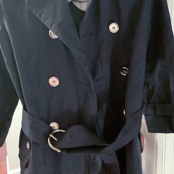 Coach Black Tattersall Short Belted Trench - Picture 2 of 9